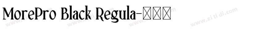 MorePro Black Regula字体转换